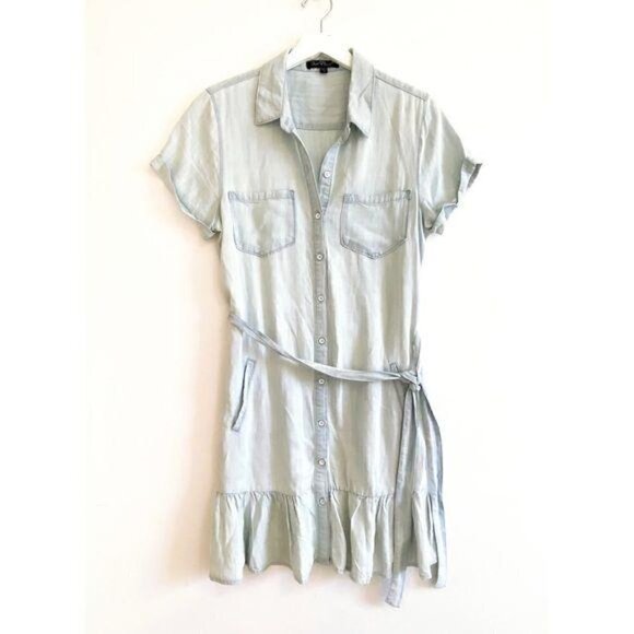 Velvet Heart Elodie Tie Waist Chambray Shirt Dress - Picture 3 of 13